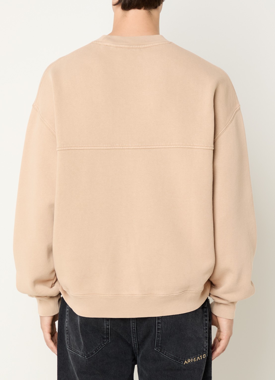 Axel Arigato Sweater met logoborduring - achterkant 3 camel