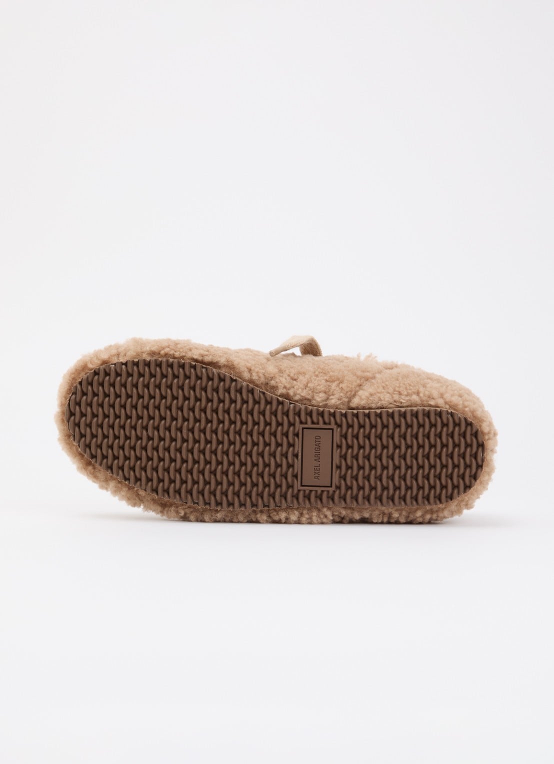 Axel Arigato Tact Shearling sneaker van teddy - detail 4 camel