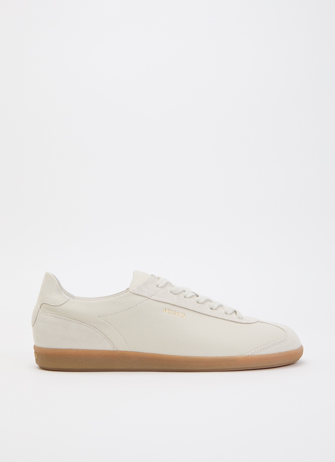 Axel Arigato Zane sneaker van leer met details van suède  - voorkant 5 gebroken wit