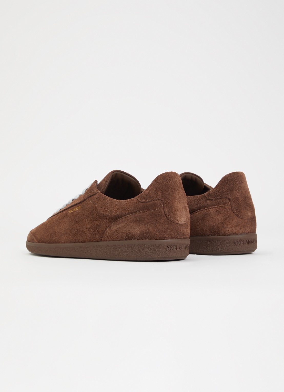 Axel Arigato Zane sneaker van leer met suède details - achterkant 4 donkerbruin