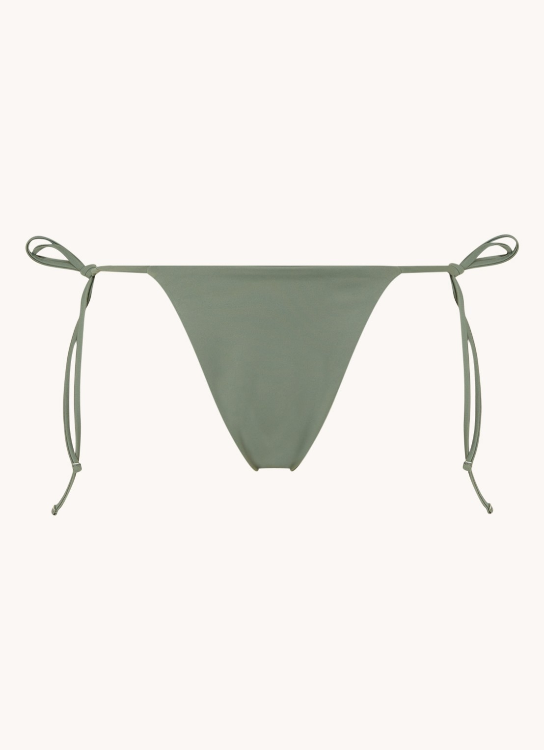 Aya Label Iris brazilian bikinislip met geknoopt detail - voorkant 3 lindegroen