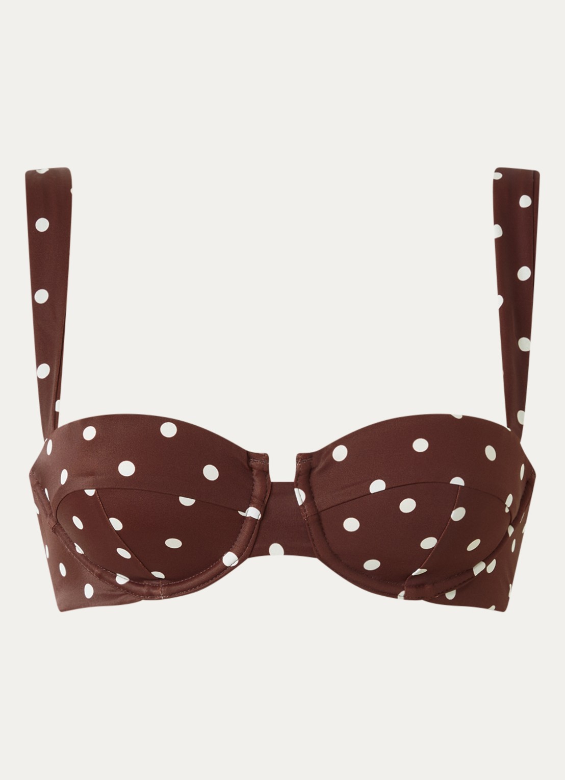 Aya Label The Clio balconette bikinitop met beugel en uitneembare vulling - voorkant hazelnootbruin