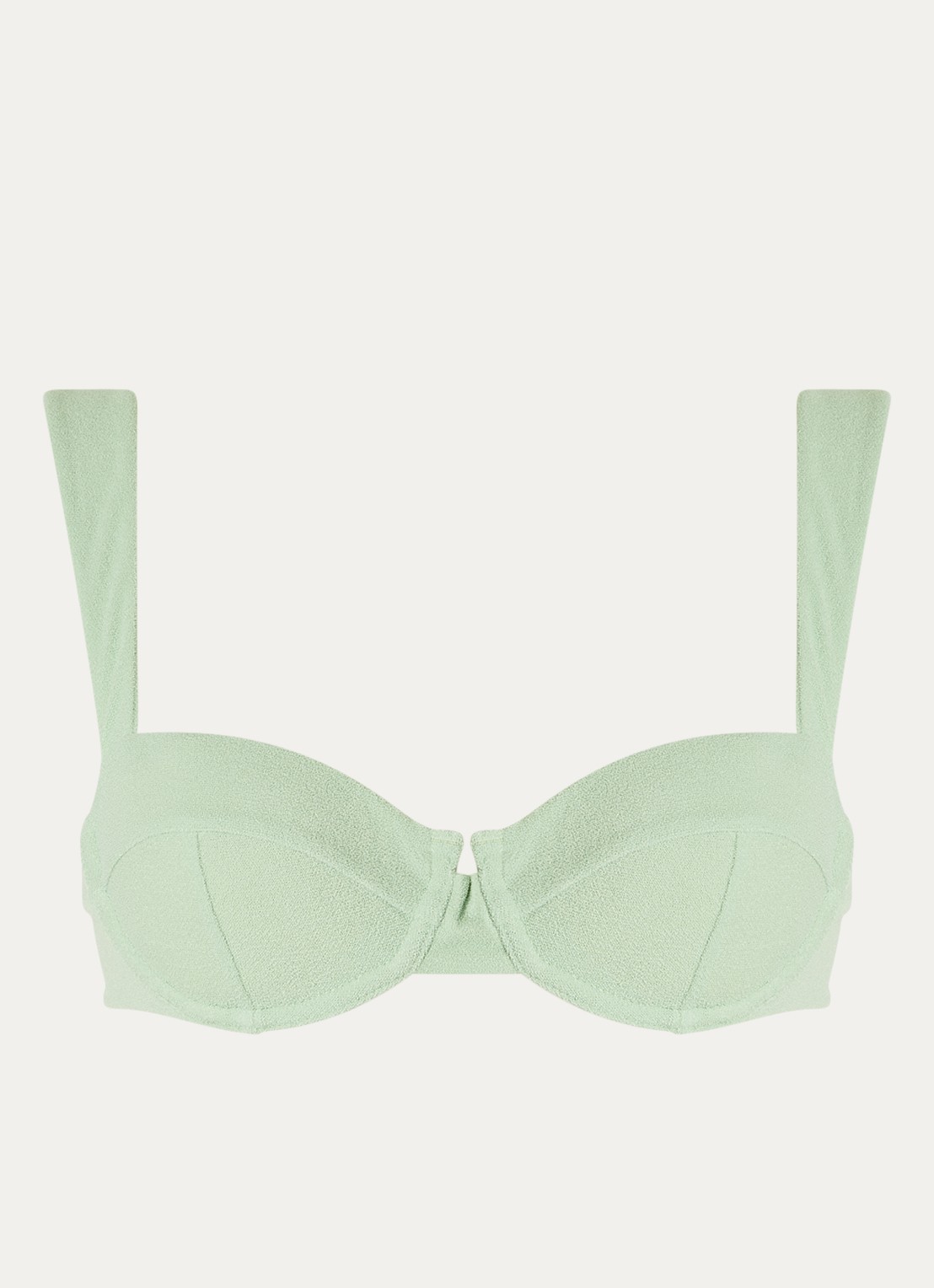 Aya Label The Clio balconette bikinitop met beugel en uitneembare vulling - voorkant 2 groen