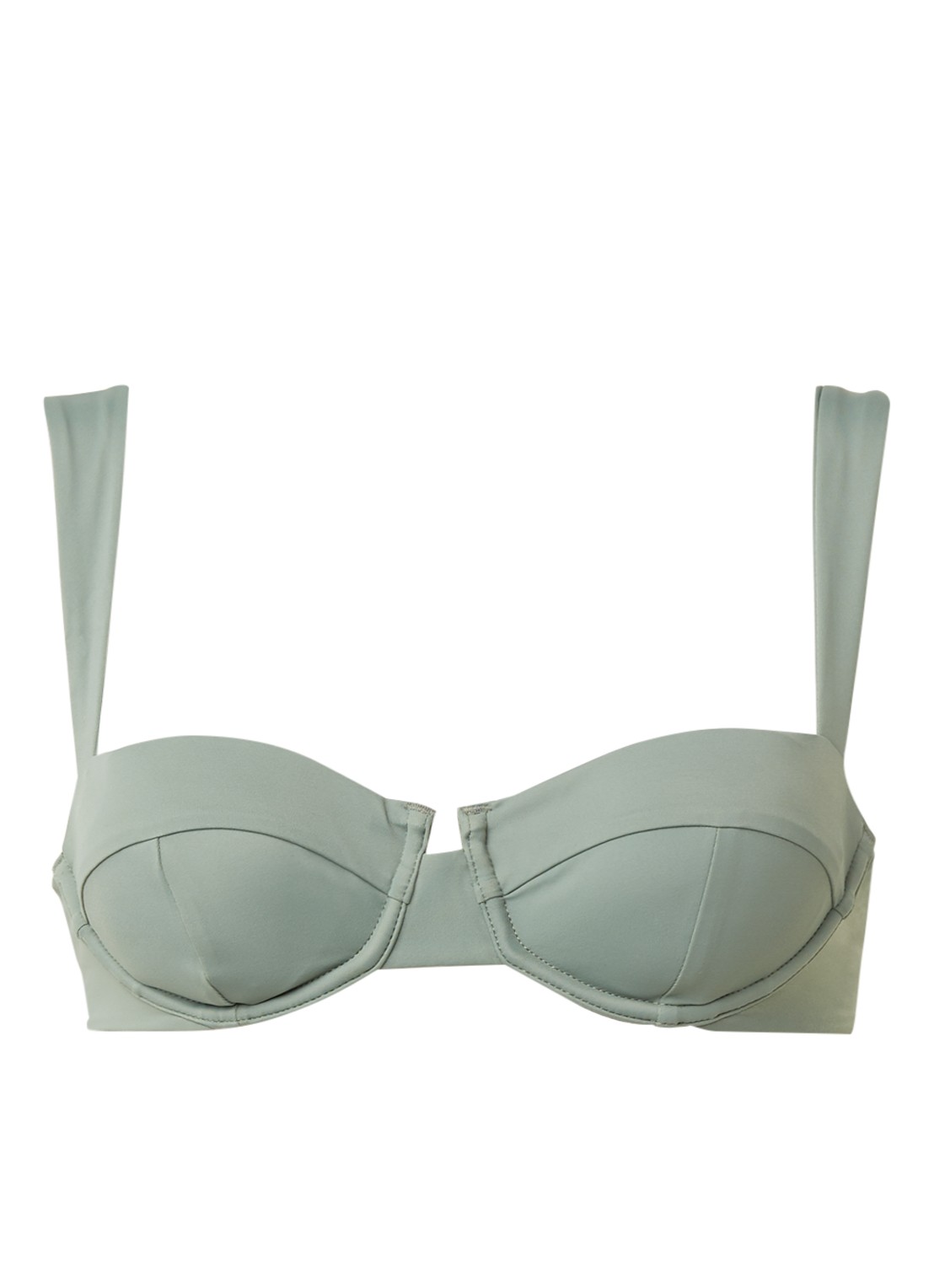Aya Label The Clio balconette bikinitop met beugel en uitneembare vulling - voorkant lichtgroen