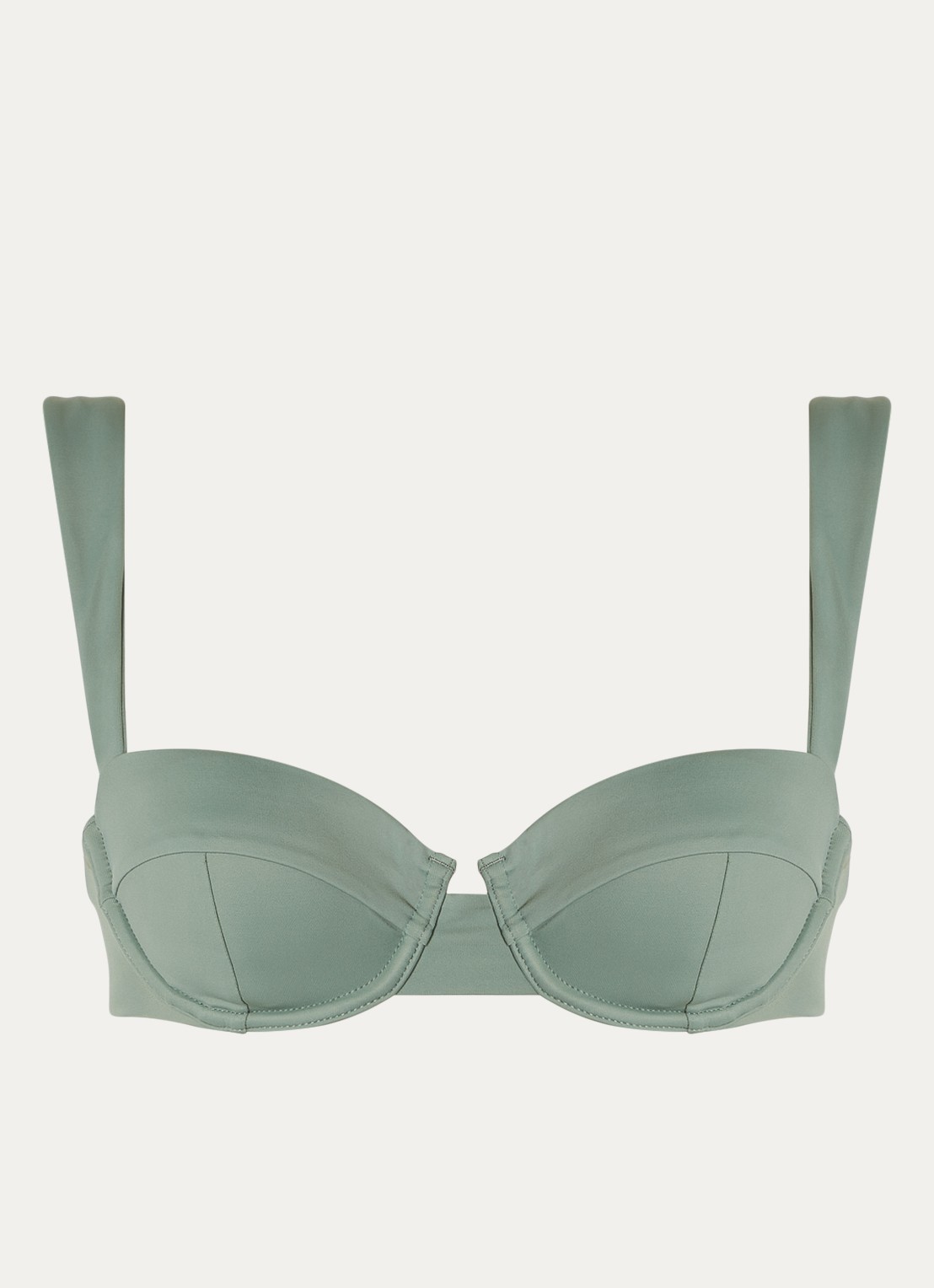 Aya Label The Clio balconette bikinitop met beugel en uitneembare vulling - voorkant 2 mosgroen