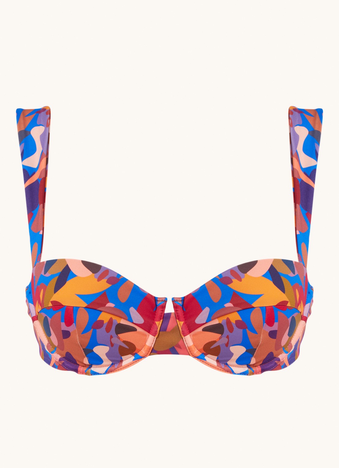 Aya Label The Clio balconette bikinitop met beugel en uitneembare vulling - voorkant 4 oranjerood