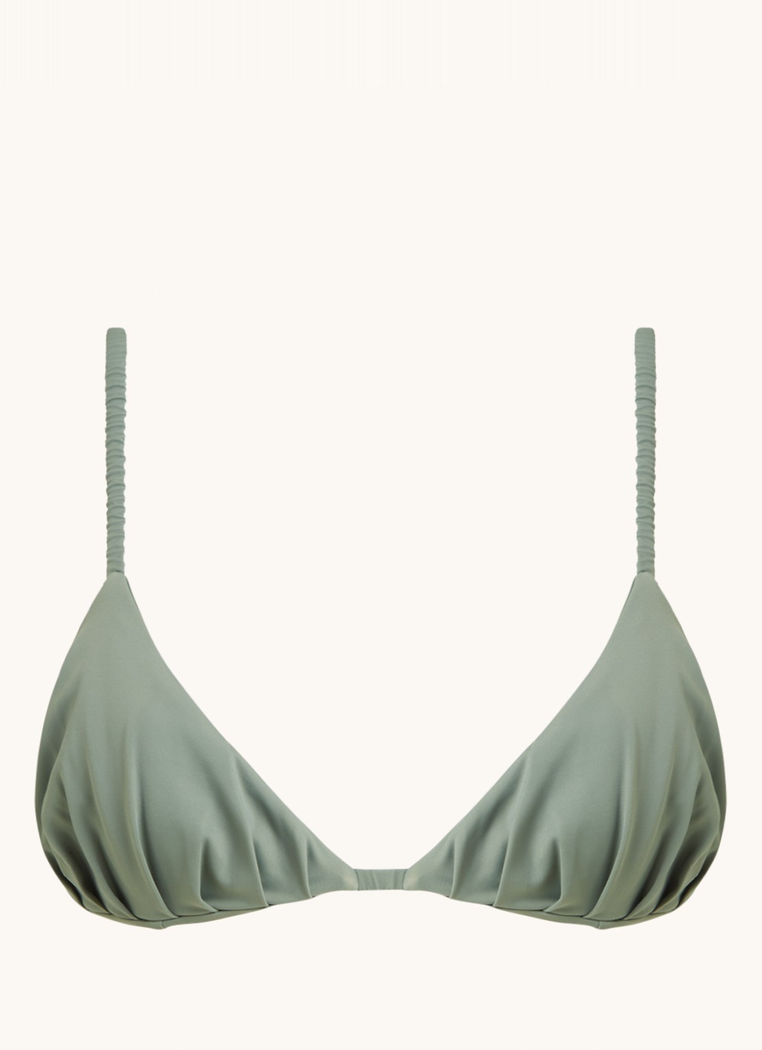 Aya Label The Hebe triangel bikinitop met uitneembare vulling - voorkant 4 olijfgroen
