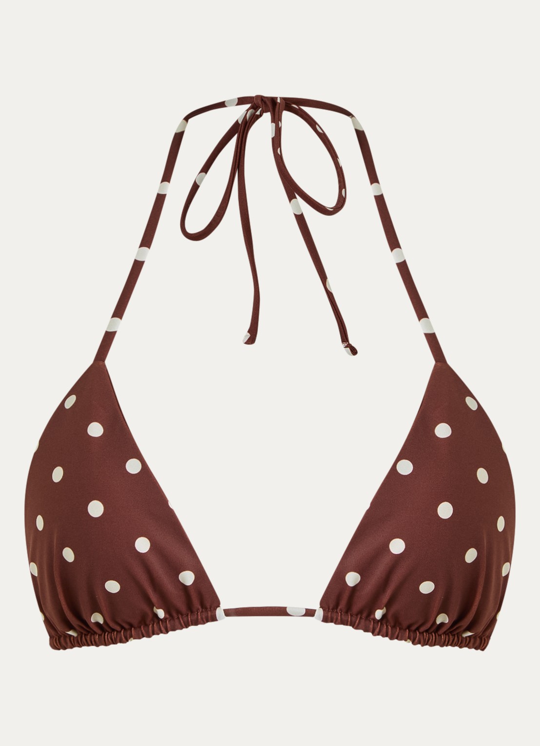 Aya Label The Iris triangel bikinitop met uitneembare vulling - voorkant roodbruin