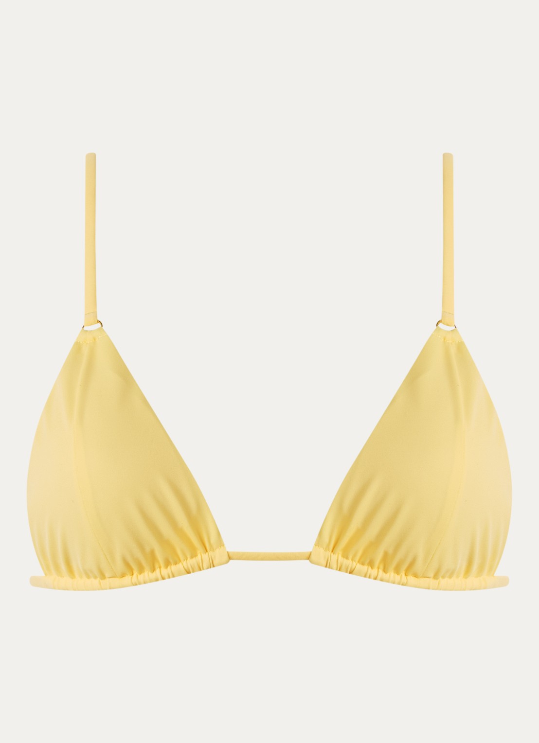 Aya Label The Melia triangel bikinitop met uitneembare vulling - voorkant 3 lichtgeel