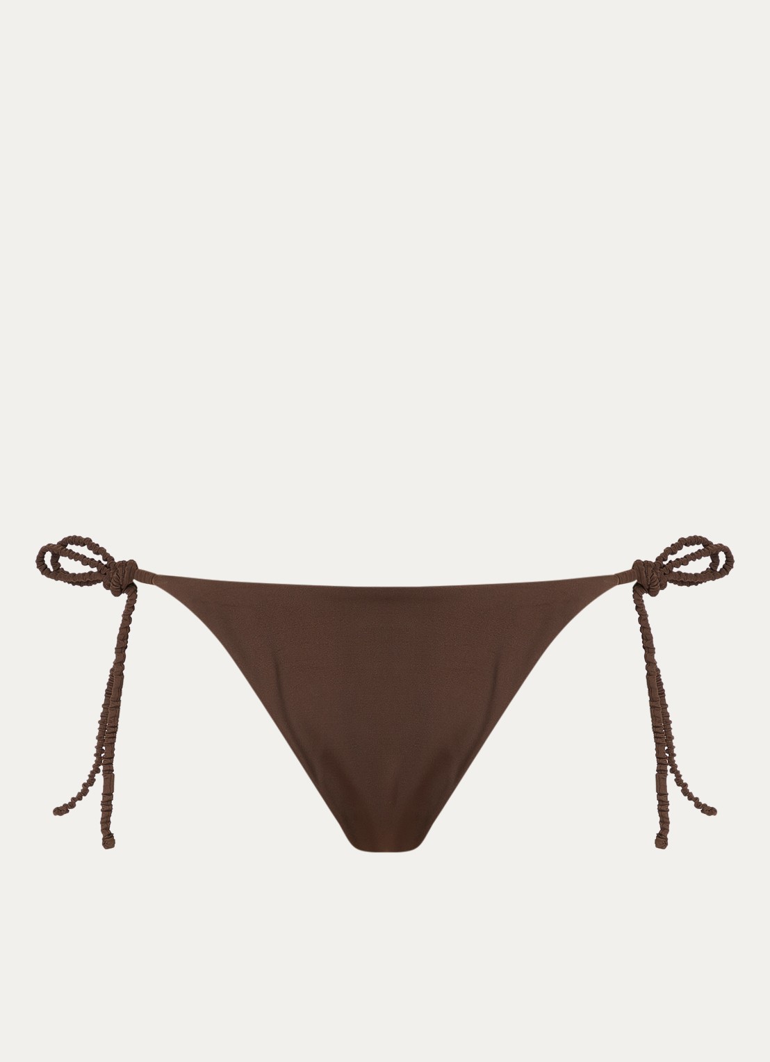 Aya Label The Persephone brazilian bikinislip met geknoopt detail - voorkant 3 donkerbruin