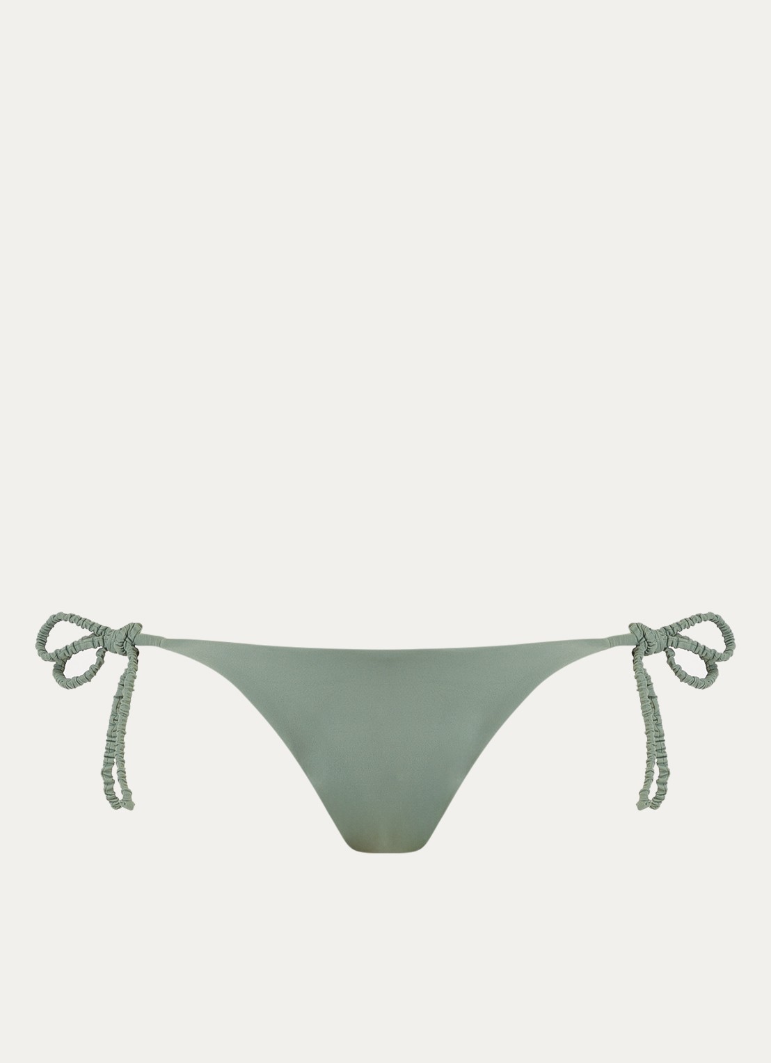 Aya Label The Persephone brazilian bikinislip met geknoopt detail - voorkant 4 mosgroen