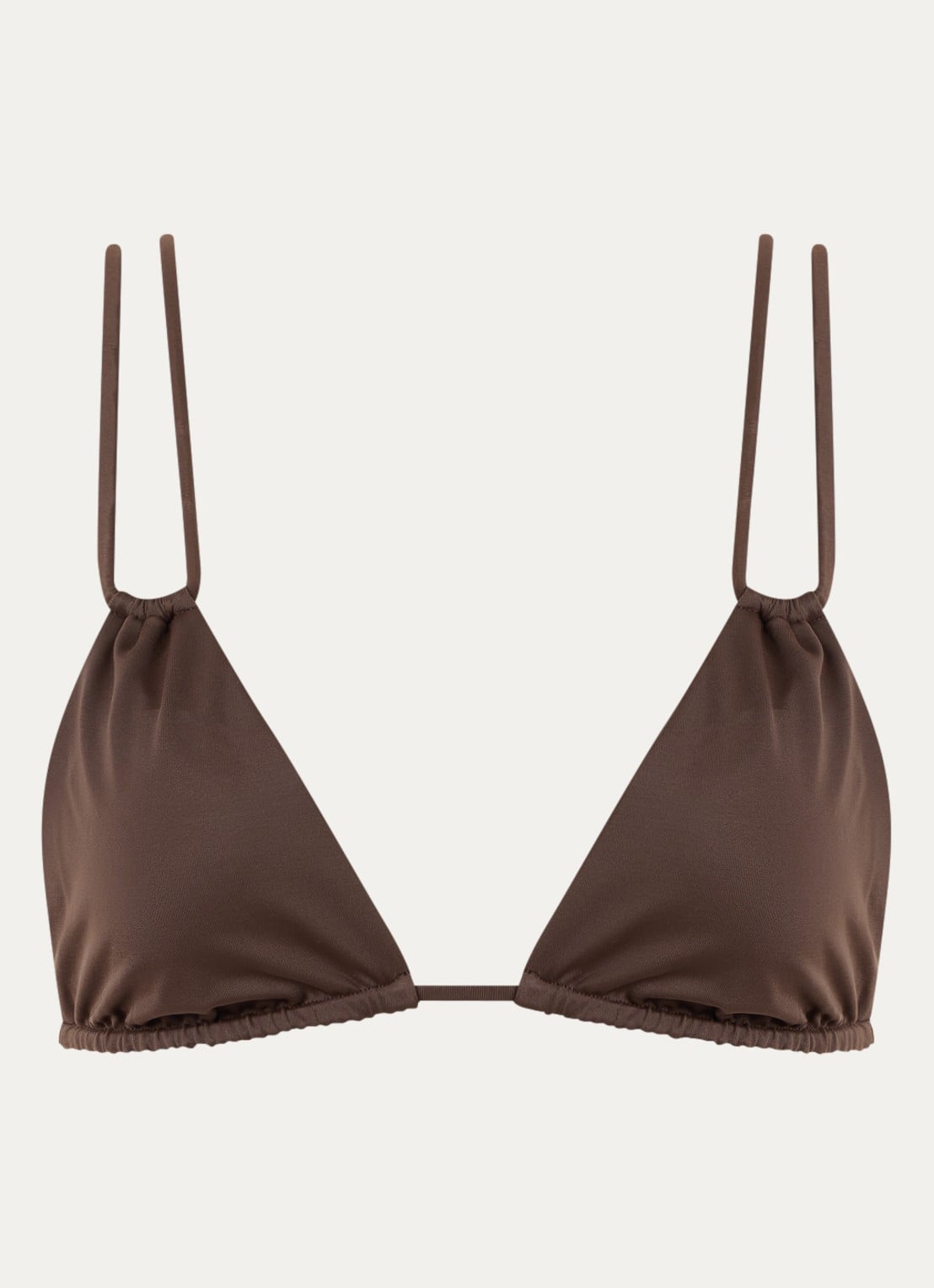 Aya Label The Rhea triangel bikinitop met uitneembare vulling - voorkant 2 donkerbruin