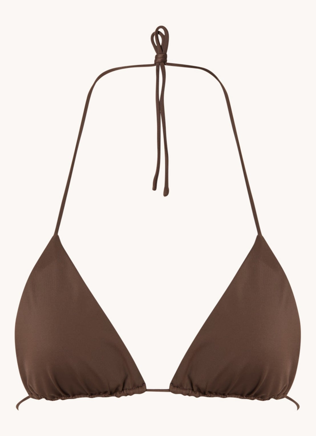 Aya Label The Selene triangel bikinitop met uitneembare vulling - voorkant 4 donkerbruin