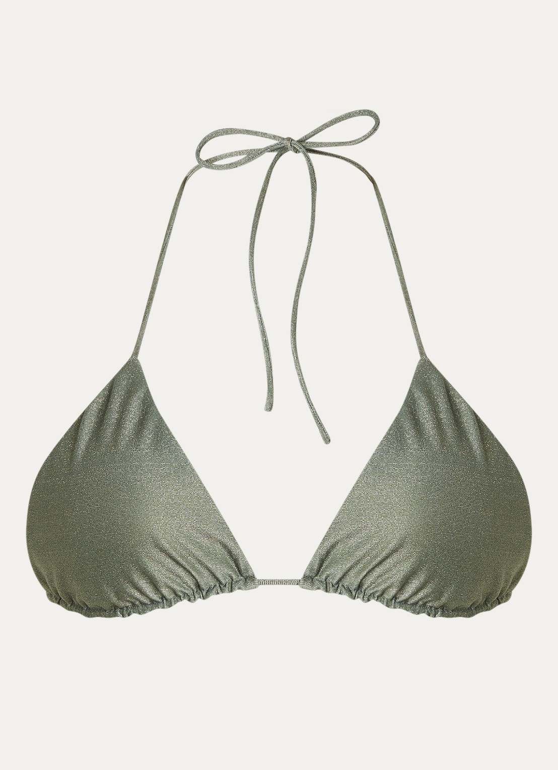 Aya Label The Selene triangel bikinitop met uitneembare vulling - voorkant 2 groen