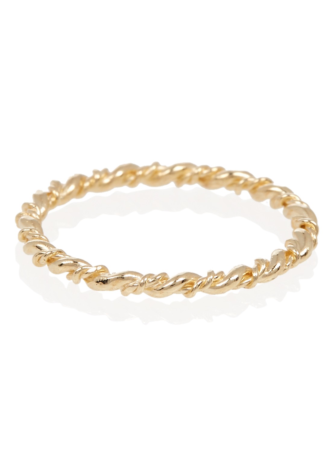 Aynur Abbott Golden pinkring 8 karaat - voorkant goud