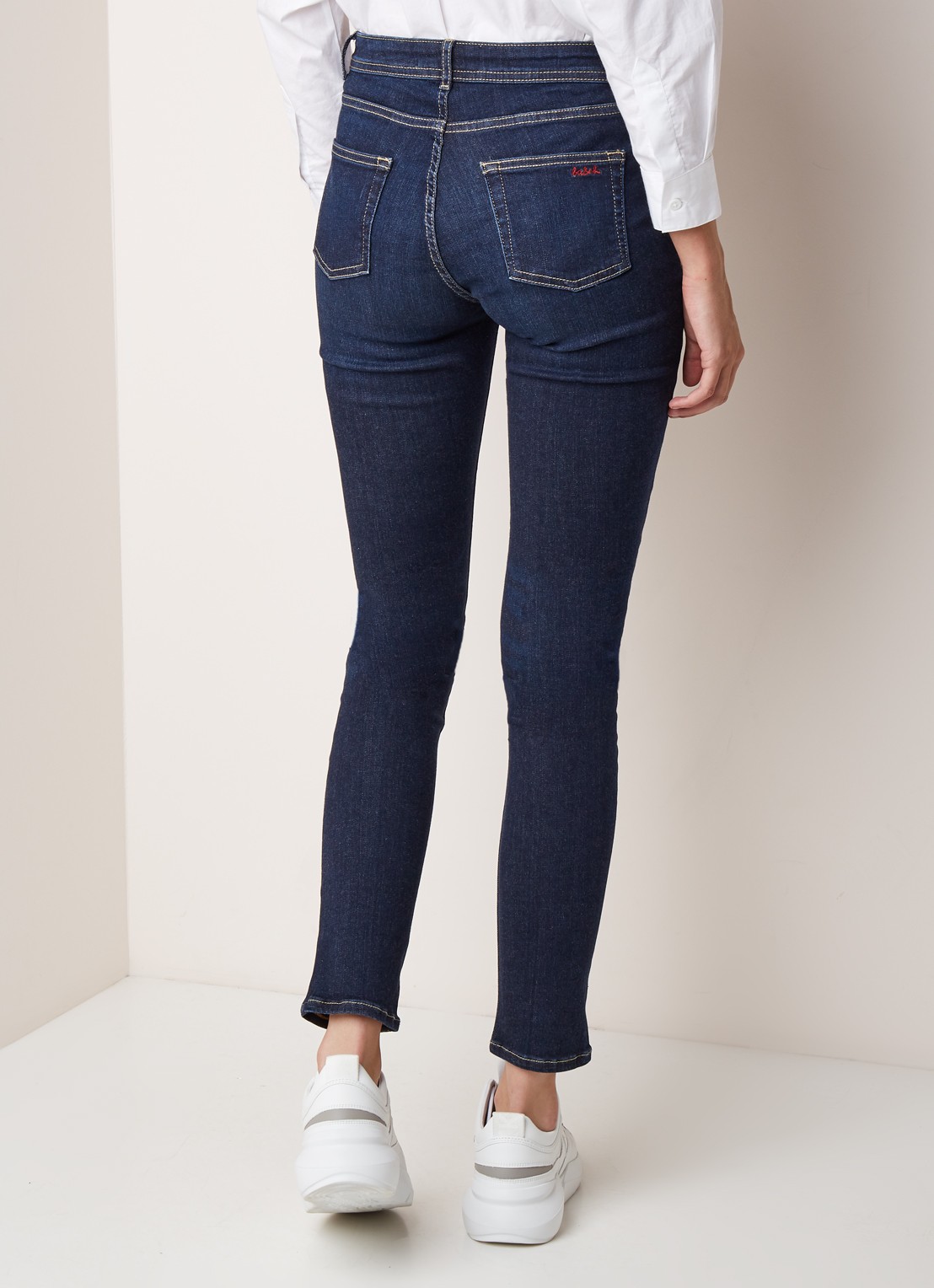Ba&sh Aimi mid waist skinny jeans - achterkant 5 indigo