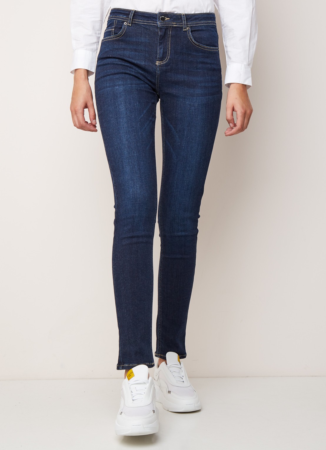Ba&sh Aimi mid waist skinny jeans - detail indigo