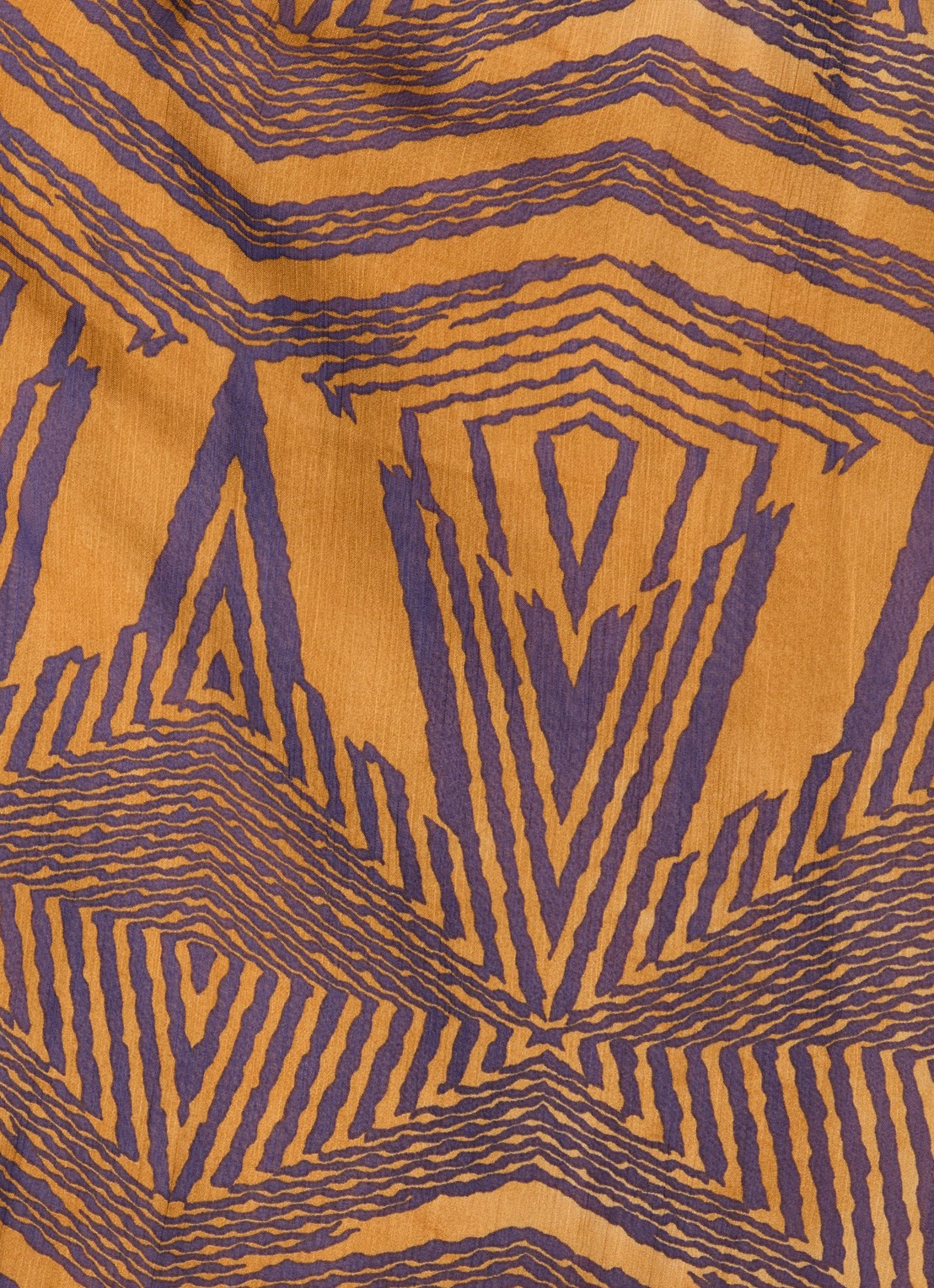 ba&sh Antal midi tuniek jurk met V-hals en print - detail 3 cognac