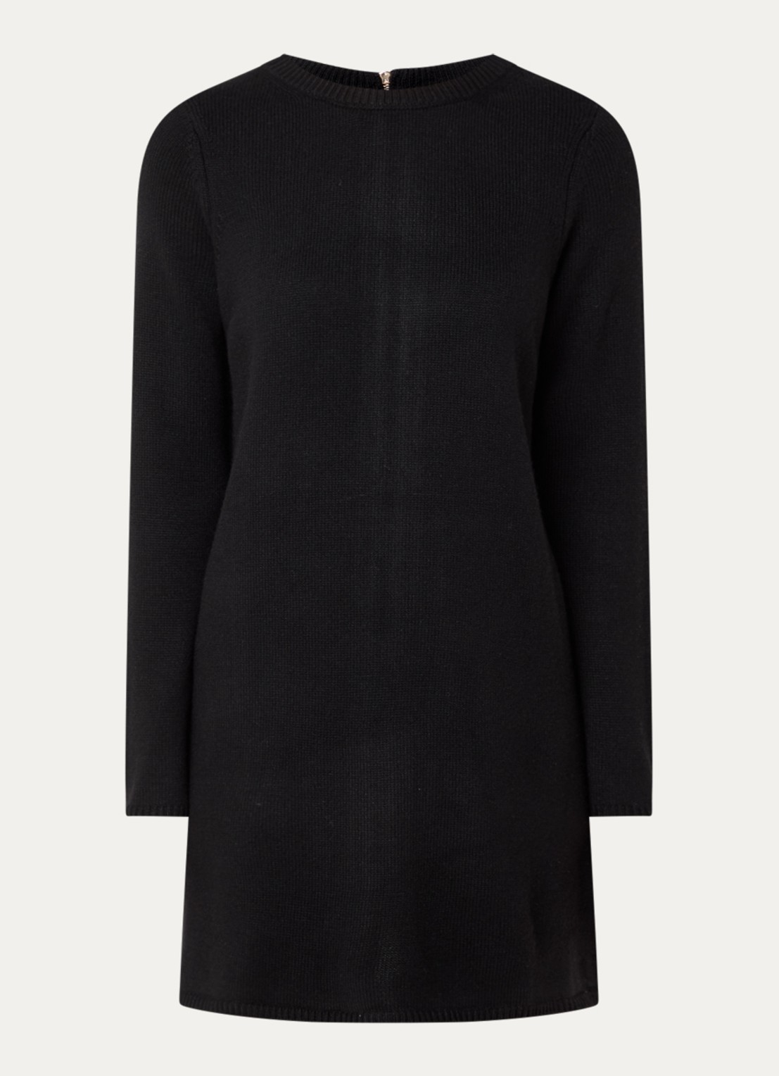 ba&sh Atess mini jurk in wolblend - voorkant 3 zwart