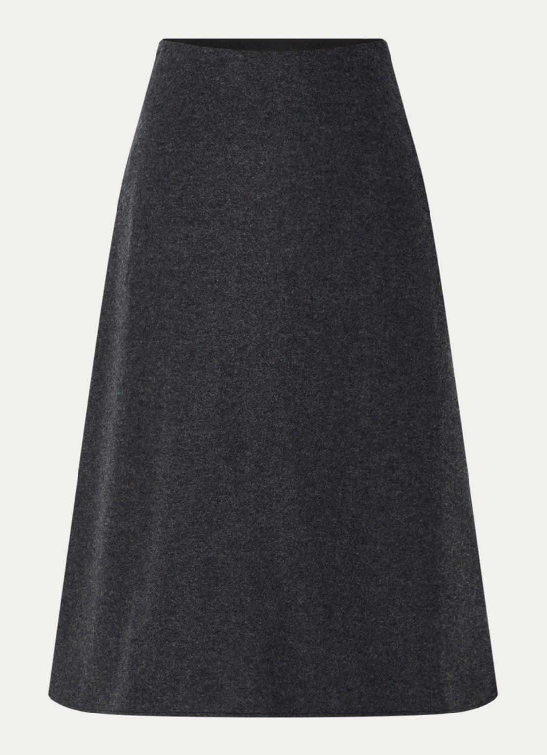 ba&sh Aymy midi rok in wolblend  - voorkant antraciet