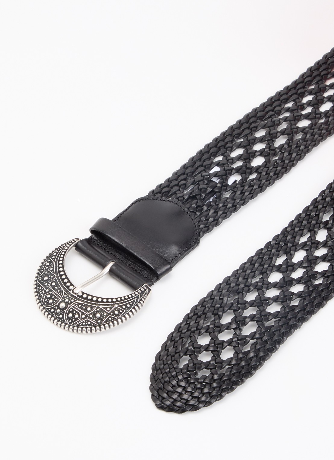 ba&sh Balmy riem van leer - detail 2 zwart
