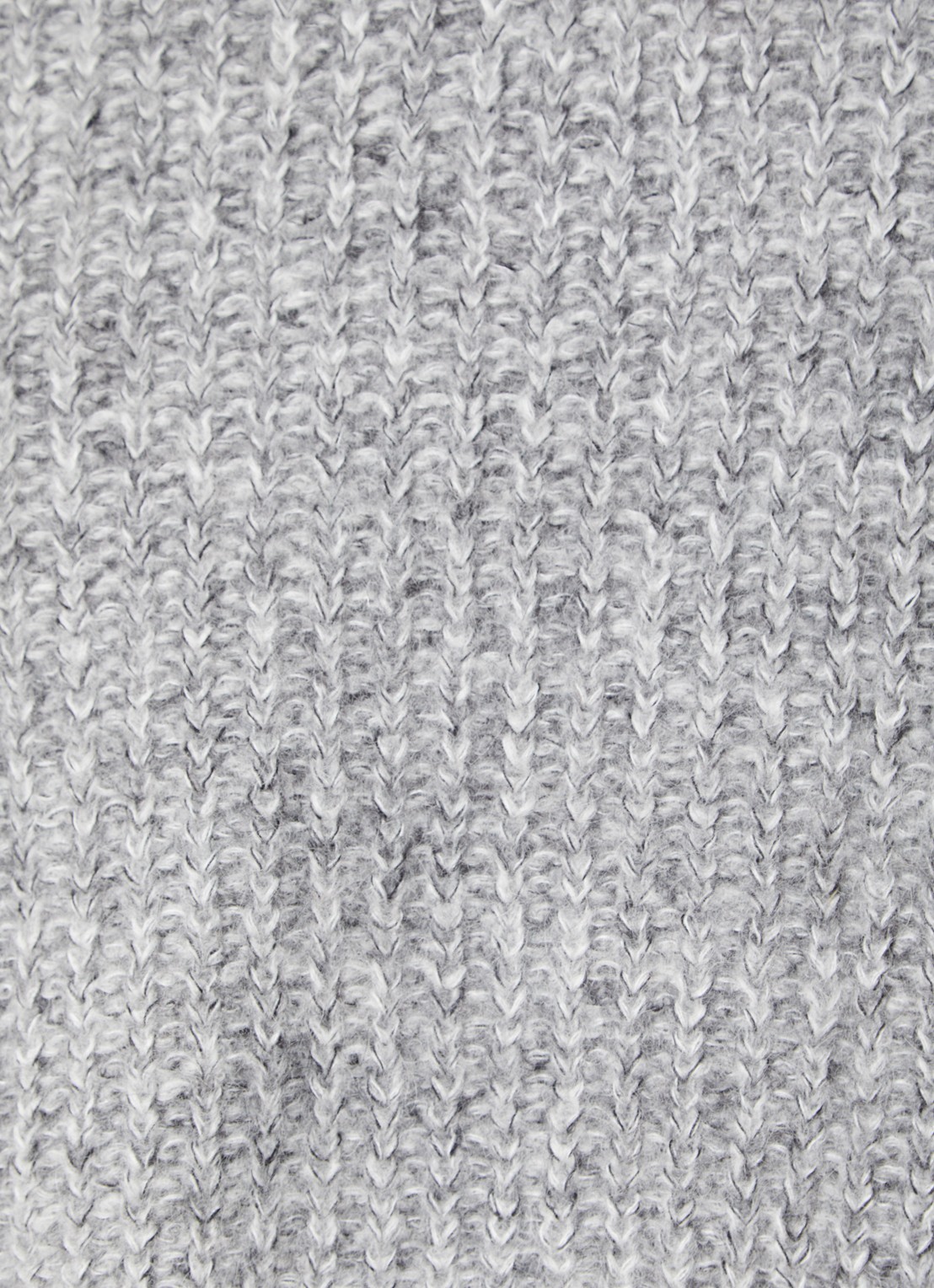 ba&sh Baltain grofgebreide trui in alpaca wolblend met halve rits - detail 3 grijsmele
