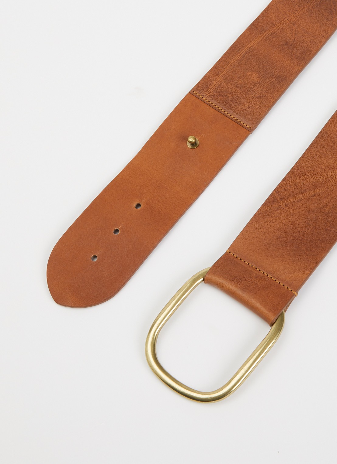 ba&sh Banel riem van leer - detail roestbruin