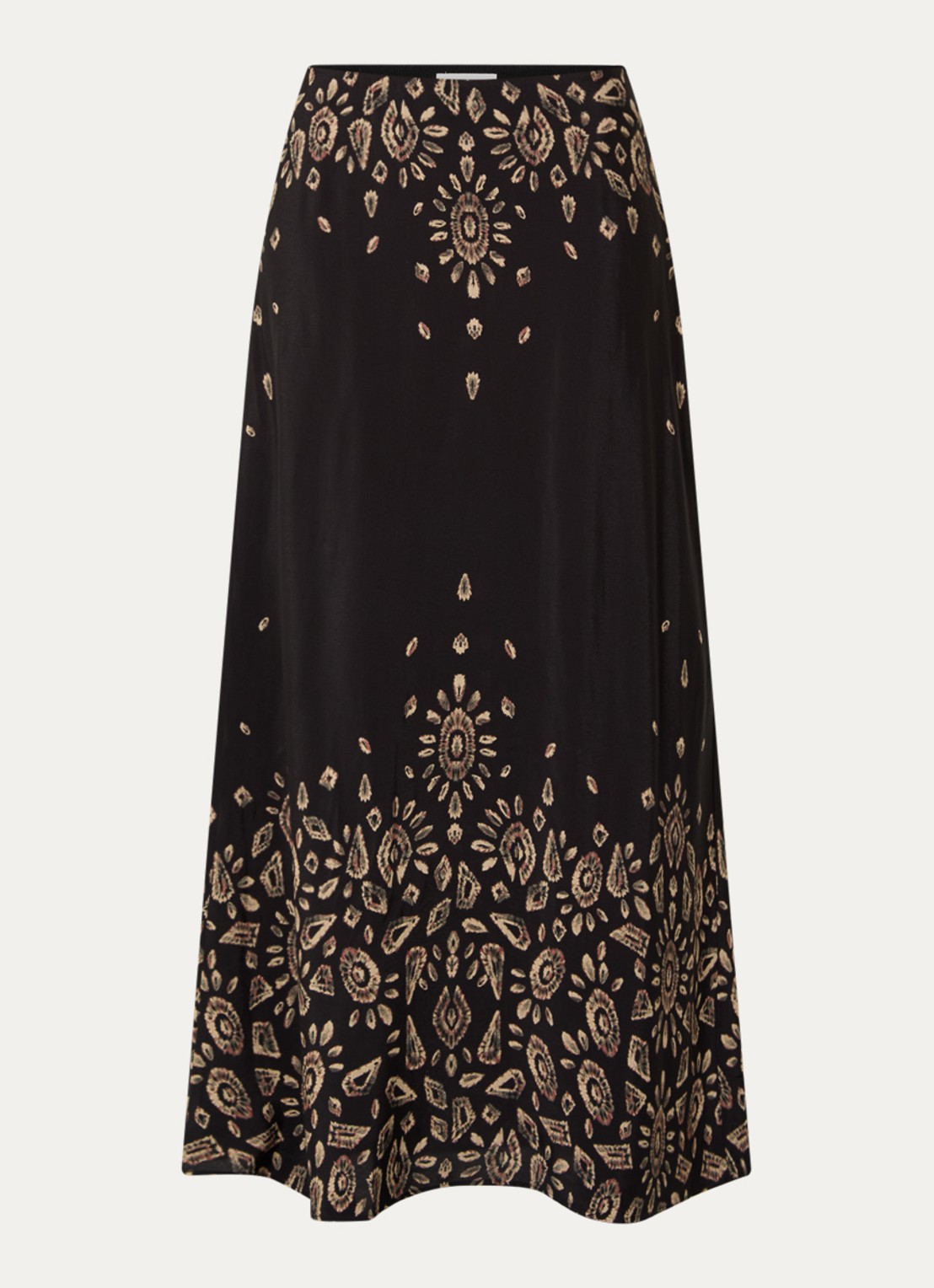 ba&sh Banessa maxi rok met print - voorkant zwart