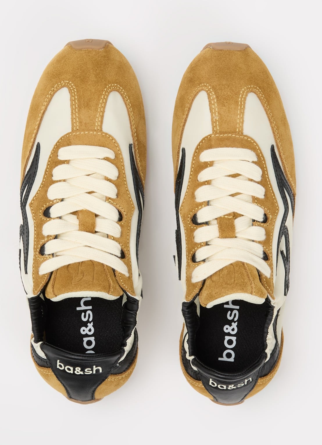 ba&sh Baskets Celleste sneaker van suède - detail 4 geel