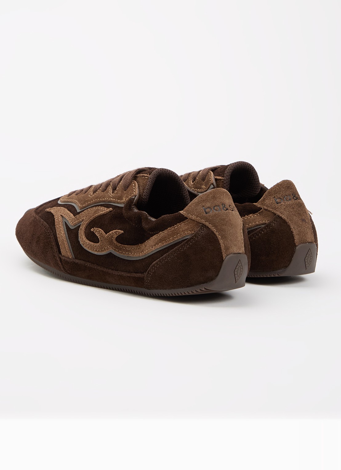 ba&sh Baskets Celleste sneaker van suède - achterkant bruin