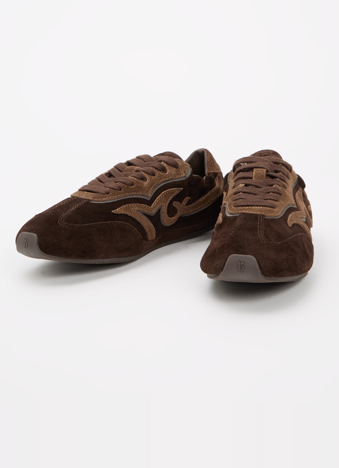 ba&sh Baskets Celleste sneaker van suède - detail 3 bruin