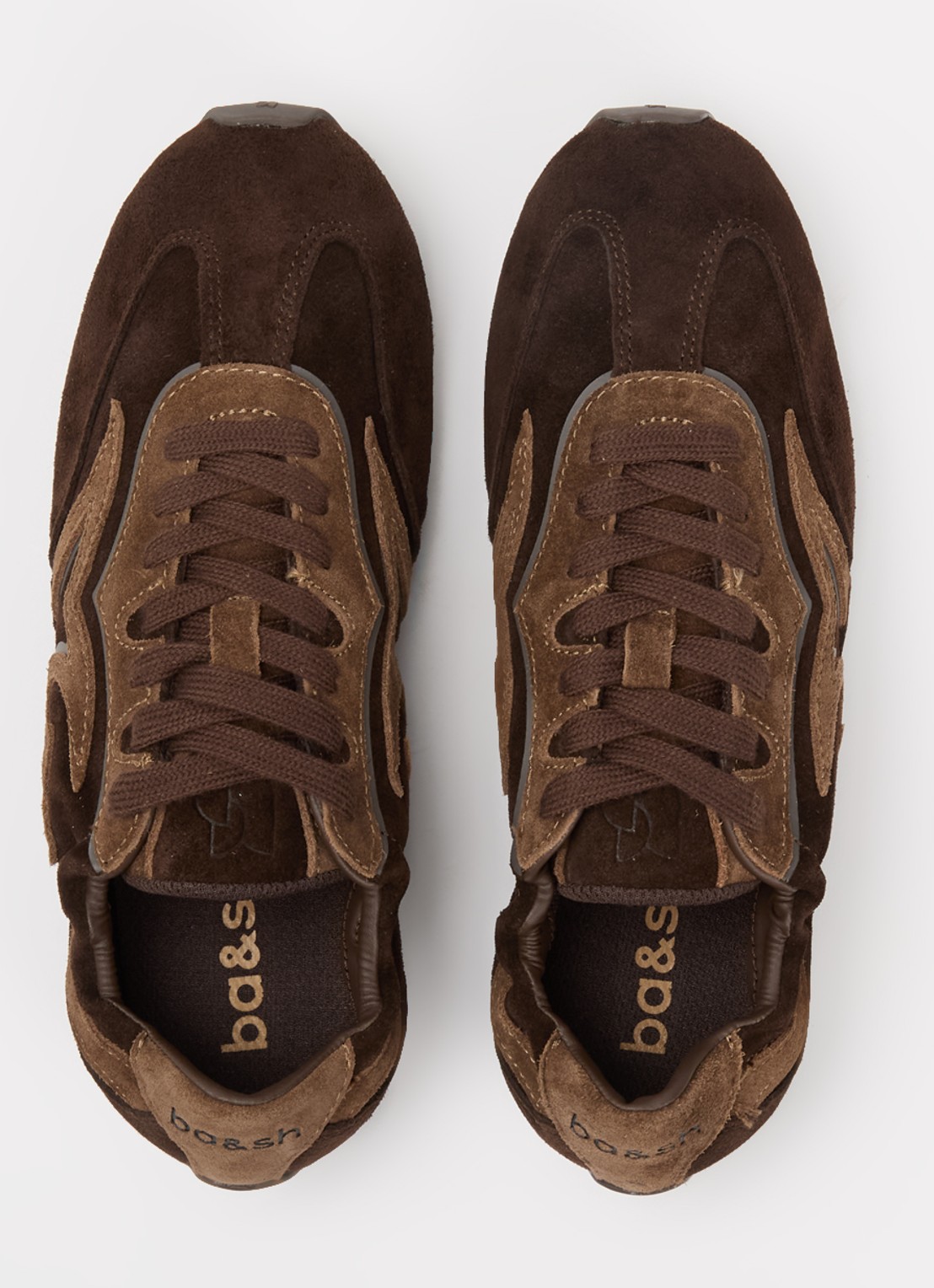 ba&sh Baskets Celleste sneaker van suède - detail 4 bruin