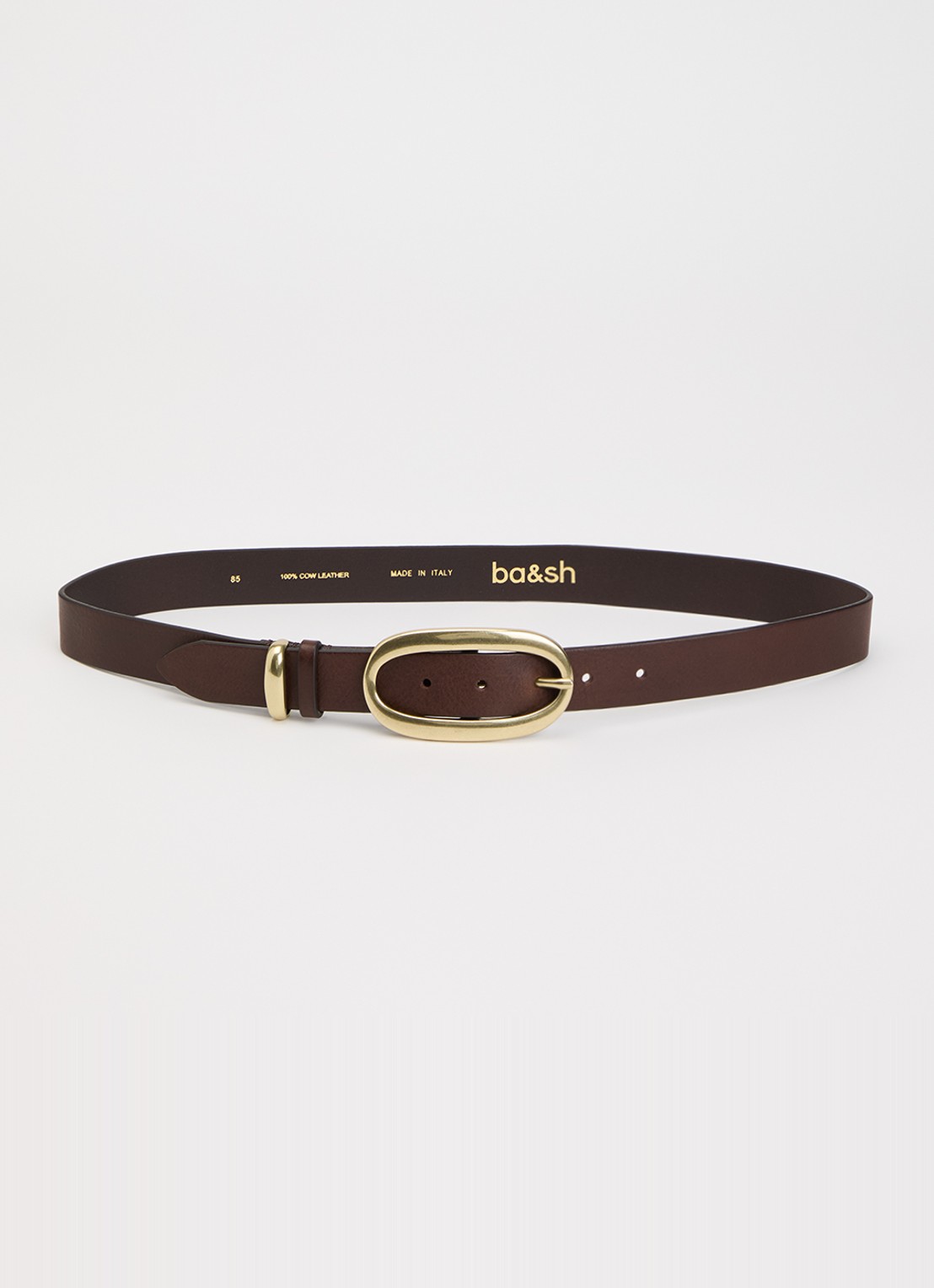 ba&sh Bastian riem van leer - voorkant 2 bruin
