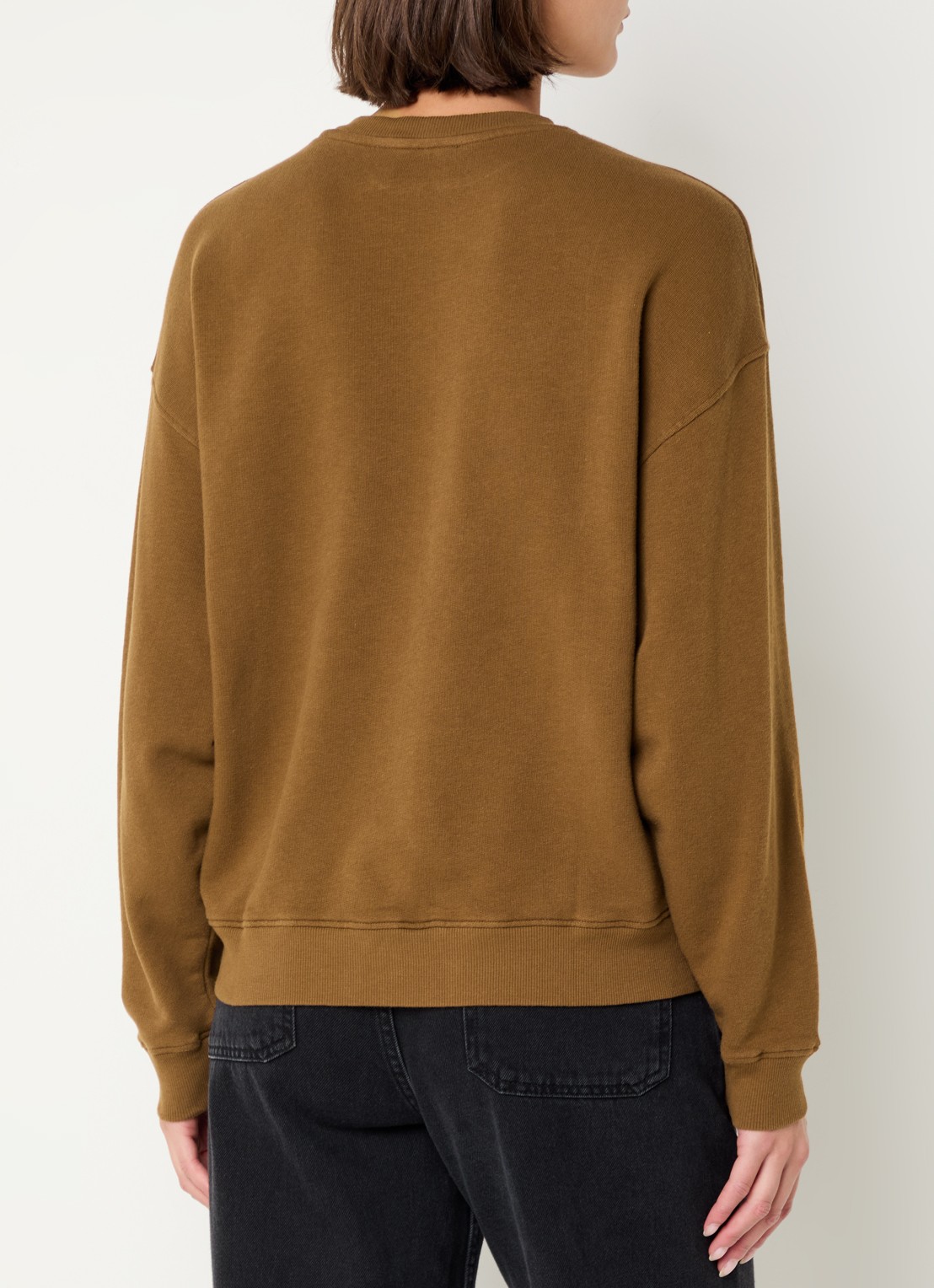 ba&sh Benjamin sweater met logoprint - achterkant 2 cognac