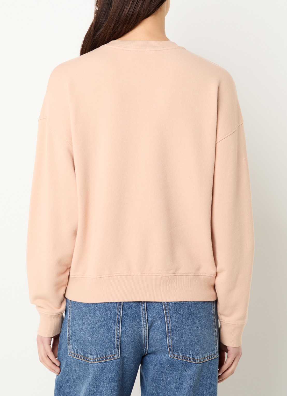 ba&sh Benjamin sweater met logoprint - achterkant zalmroze