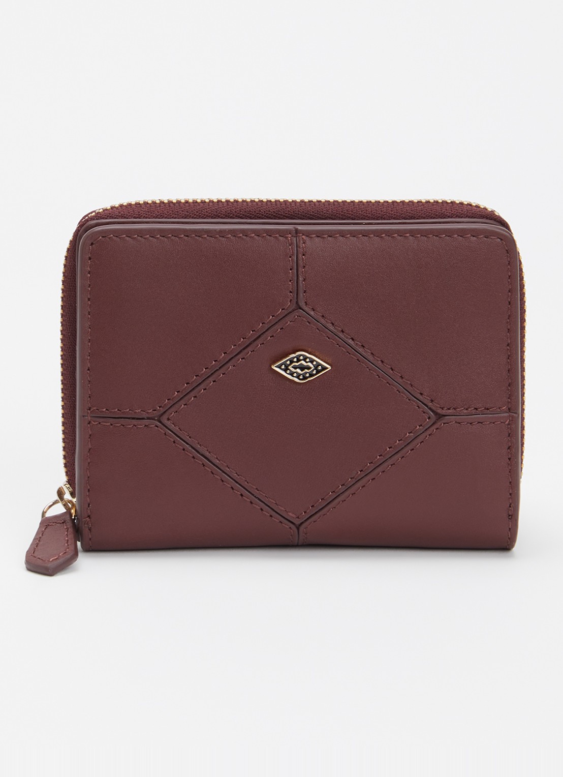 ba&sh Bifold portemonnee van leer - voorkant cranberryrood