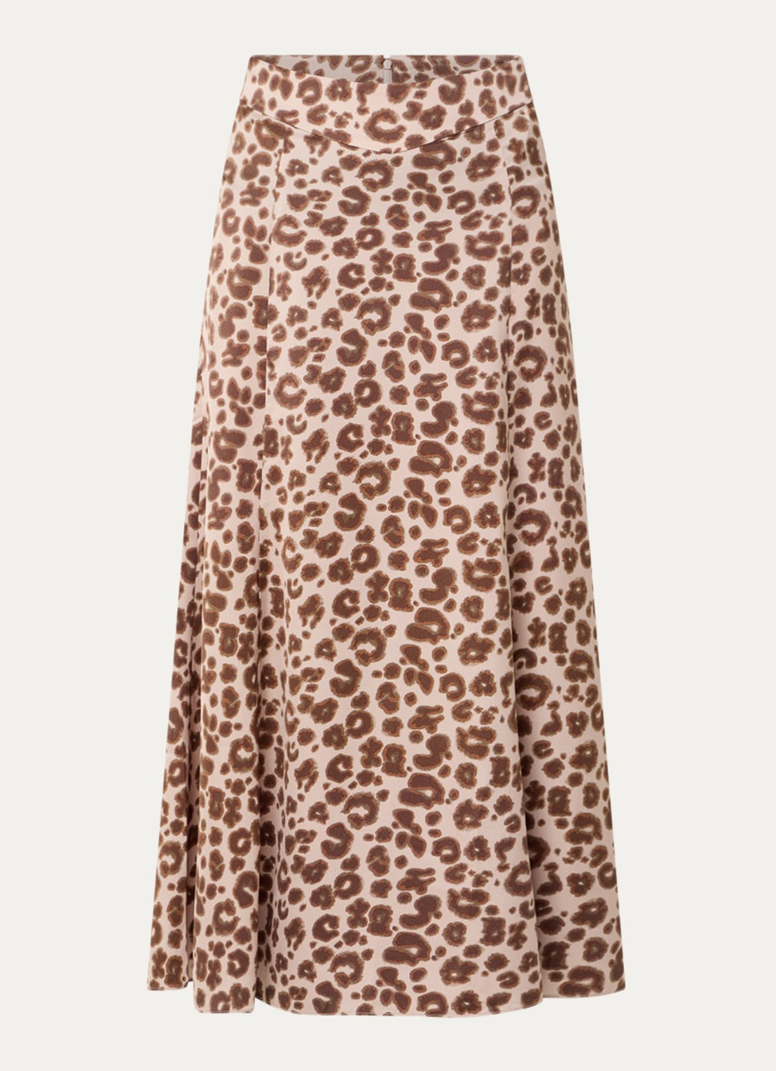 ba&sh Blaire midi rok met panterprint - voorkant 2 beige