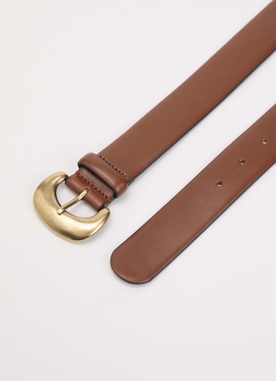 ba&sh Brad riem van leer - detail 2 roodbruin
