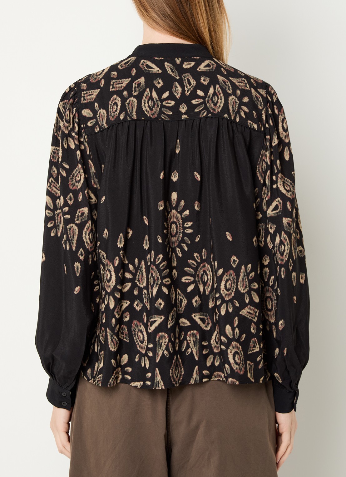 ba&sh Brava blouse met print - achterkant 2 zwart