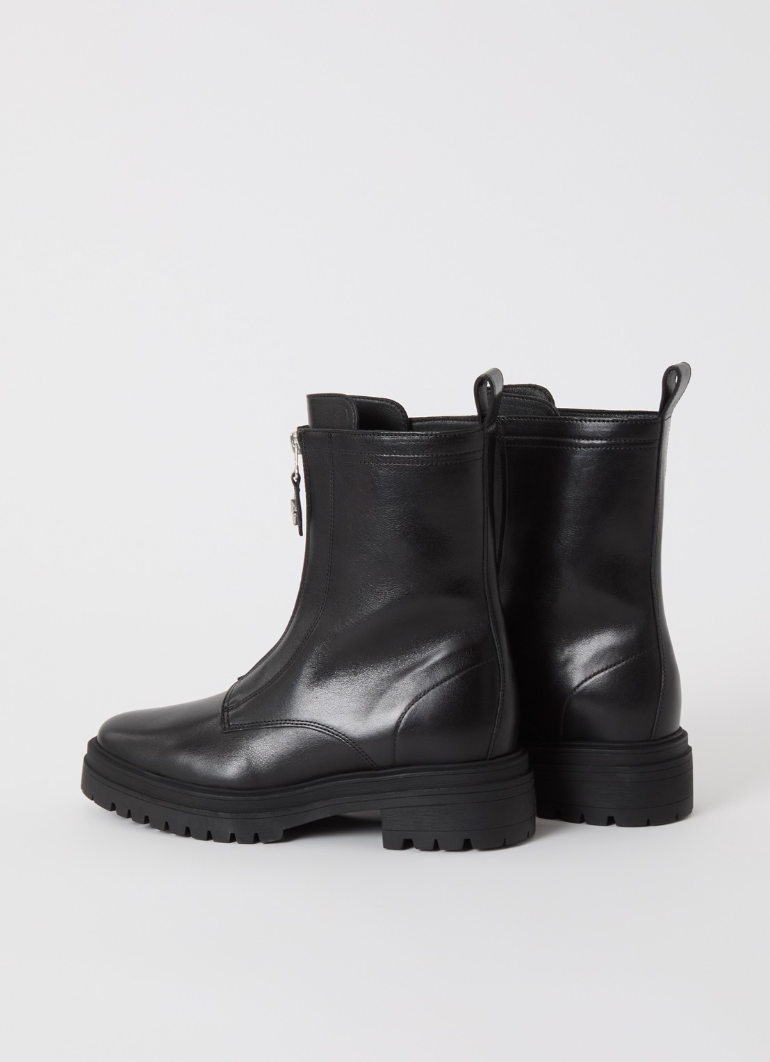 ba&sh Carl biker boot van leer - achterkant 3 zwart