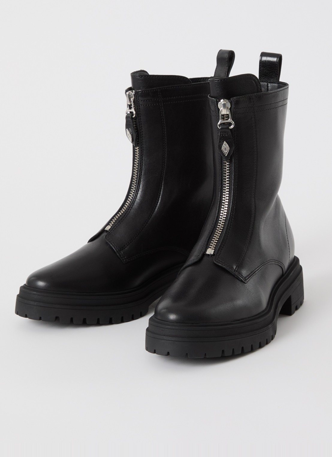 ba&sh Carl biker boot van leer - detail 5 zwart