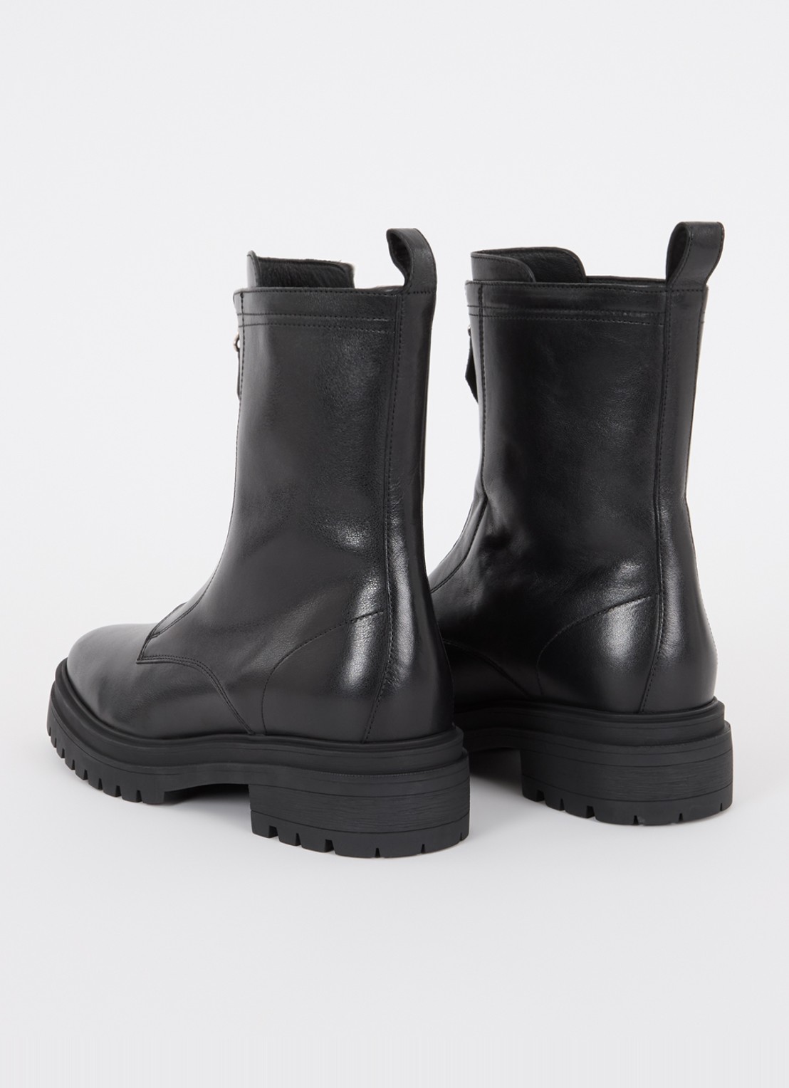 ba&sh Carl biker boot van leer - achterkant 4 zwart