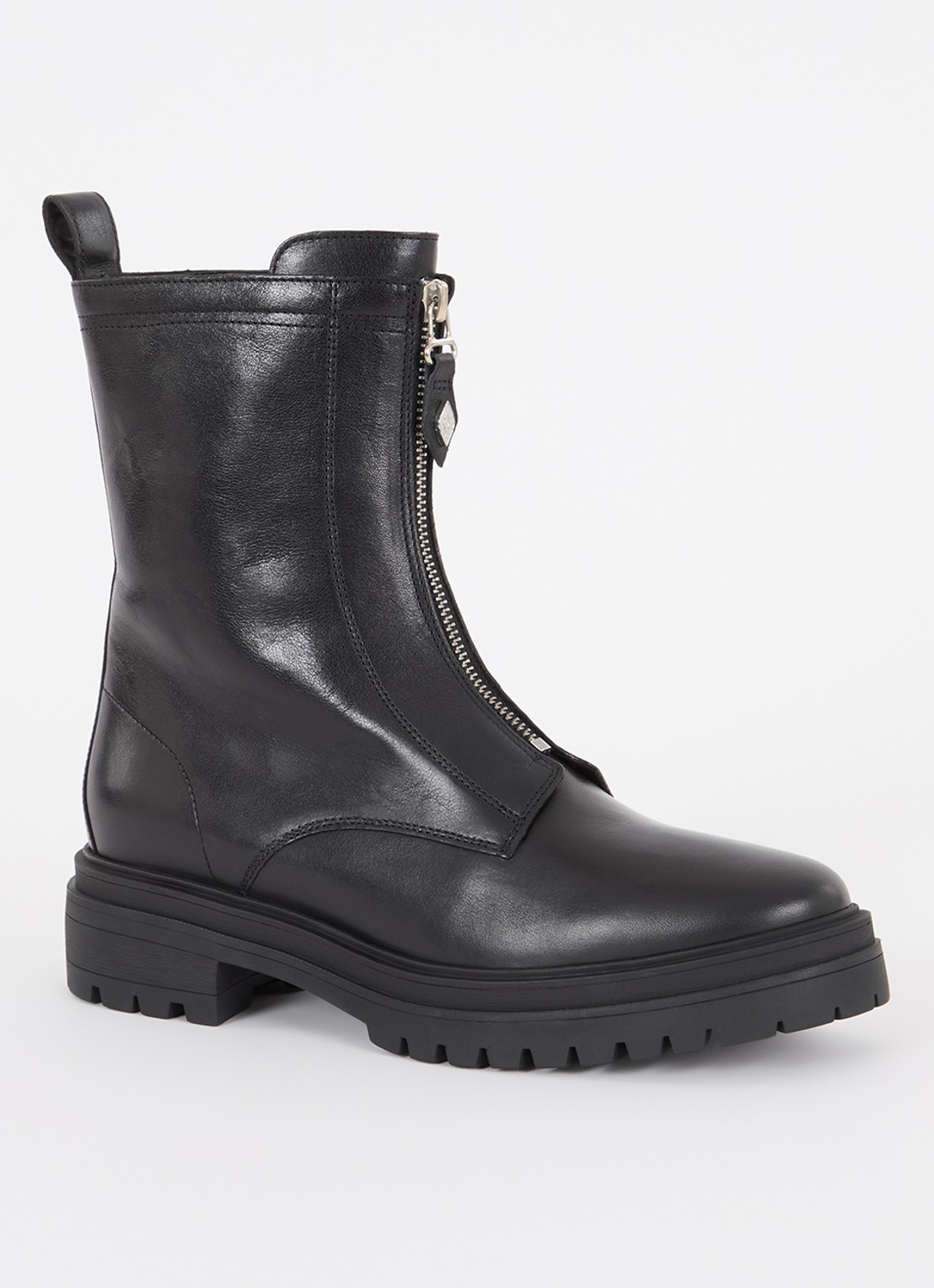 ba&sh Carl biker boot van leer - voorkant 2 zwart