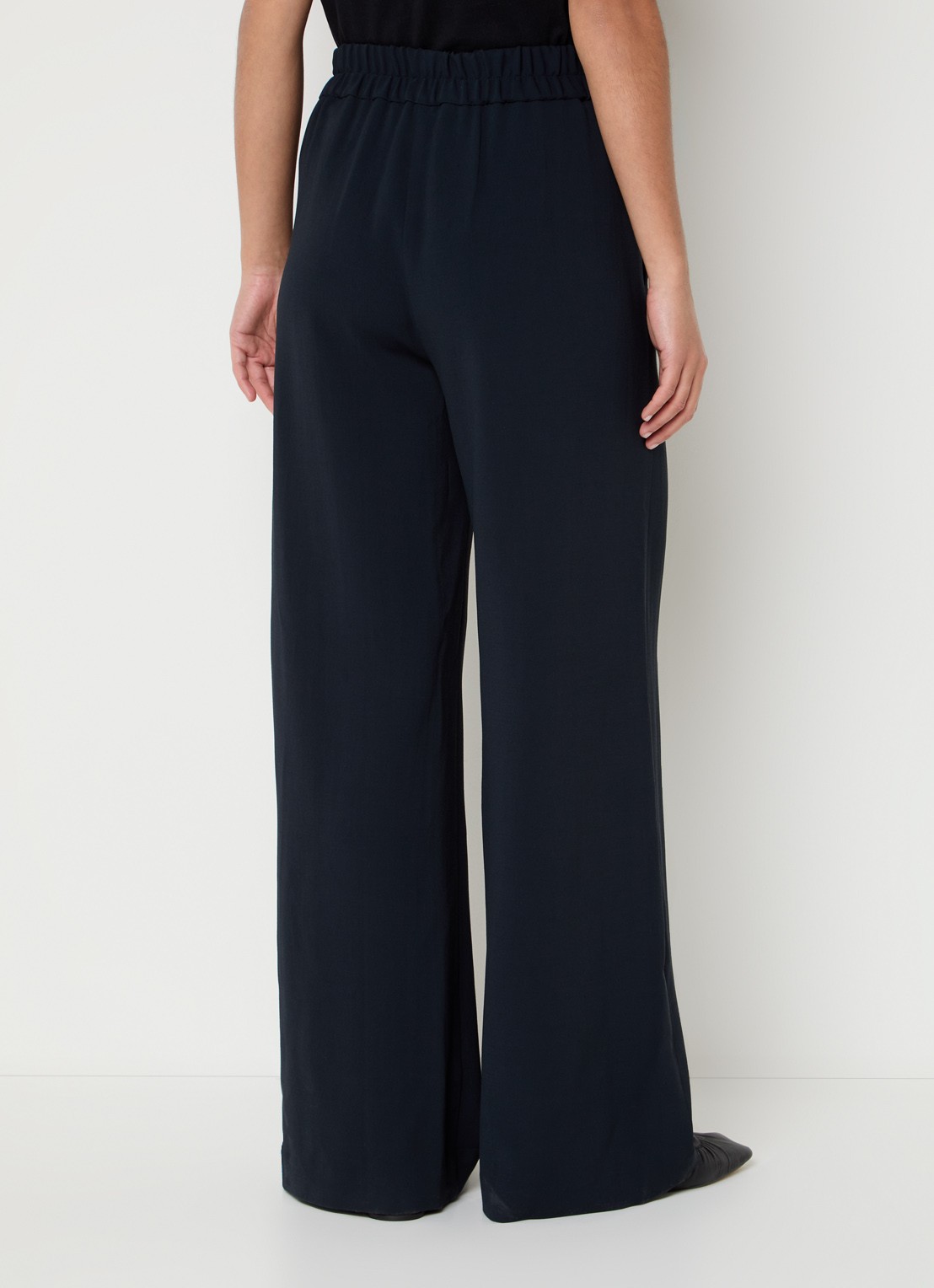 ba&sh Carlos high waist wide fit broek met steekzakken - achterkant 4 zwart