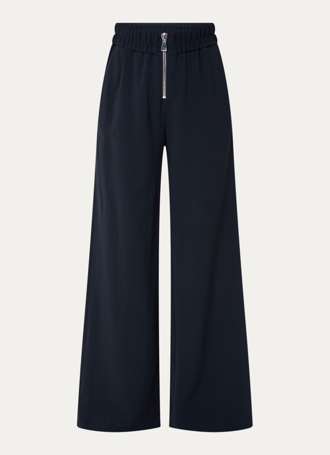 ba&sh Carlos high waist wide fit broek met steekzakken - voorkant zwart