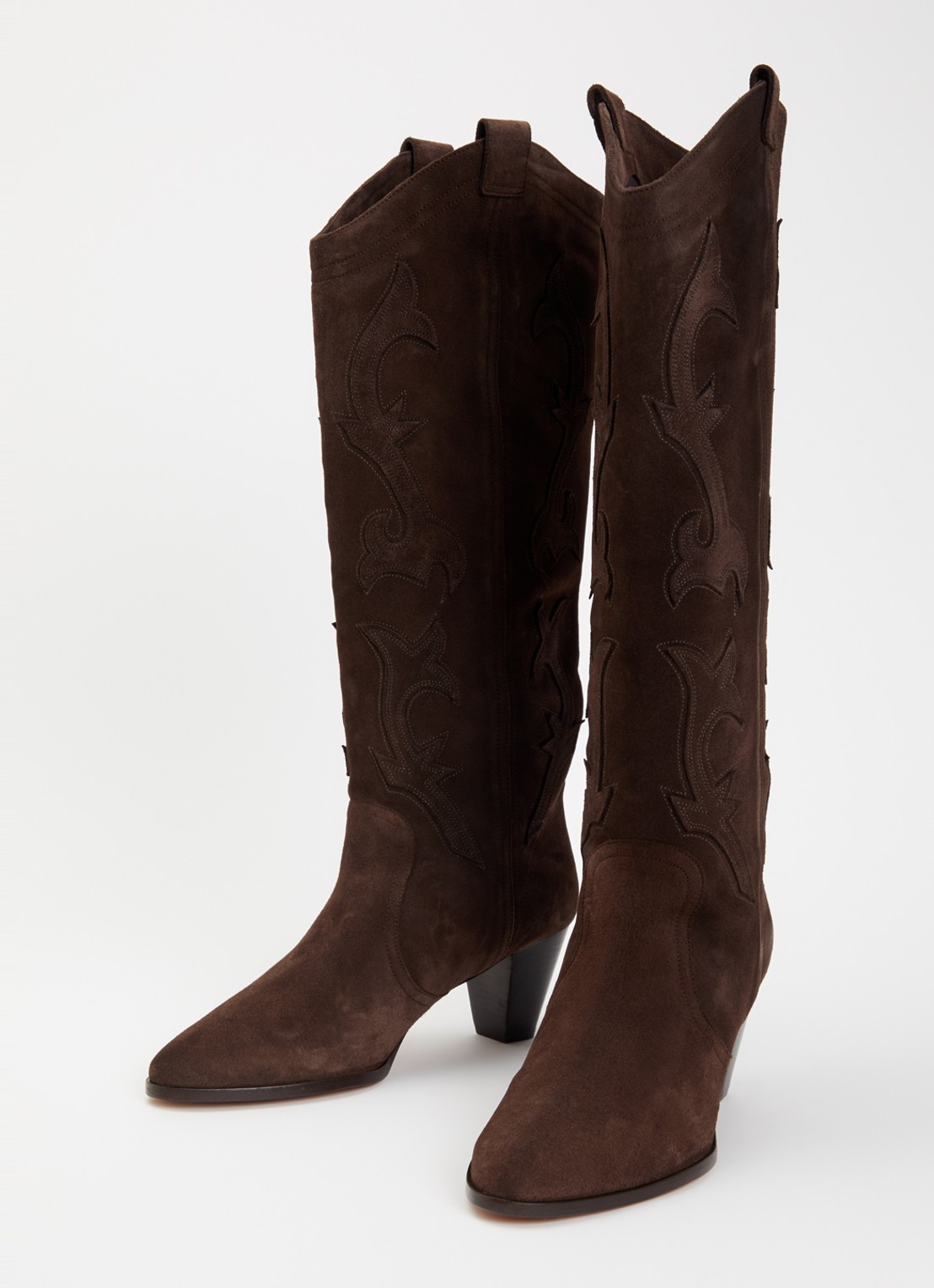 ba&sh Casey cowboylaars van suède - detail bruin