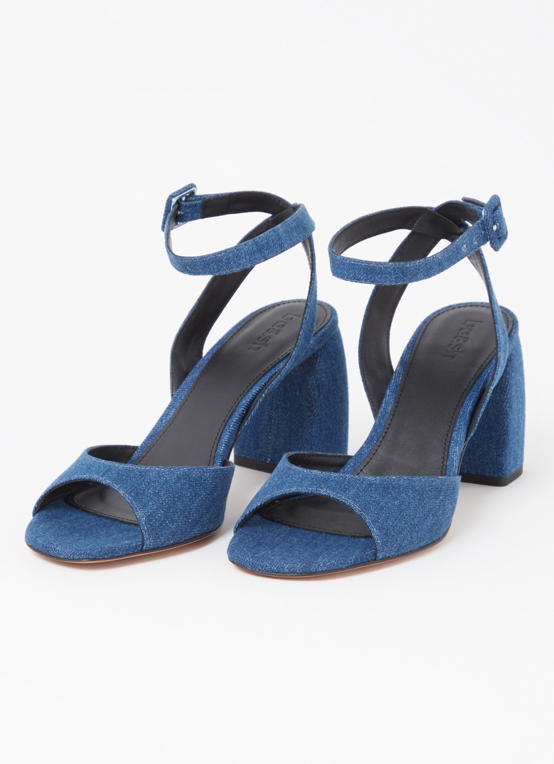 ba&sh Cassie sandalette van denim - detail 3 indigo