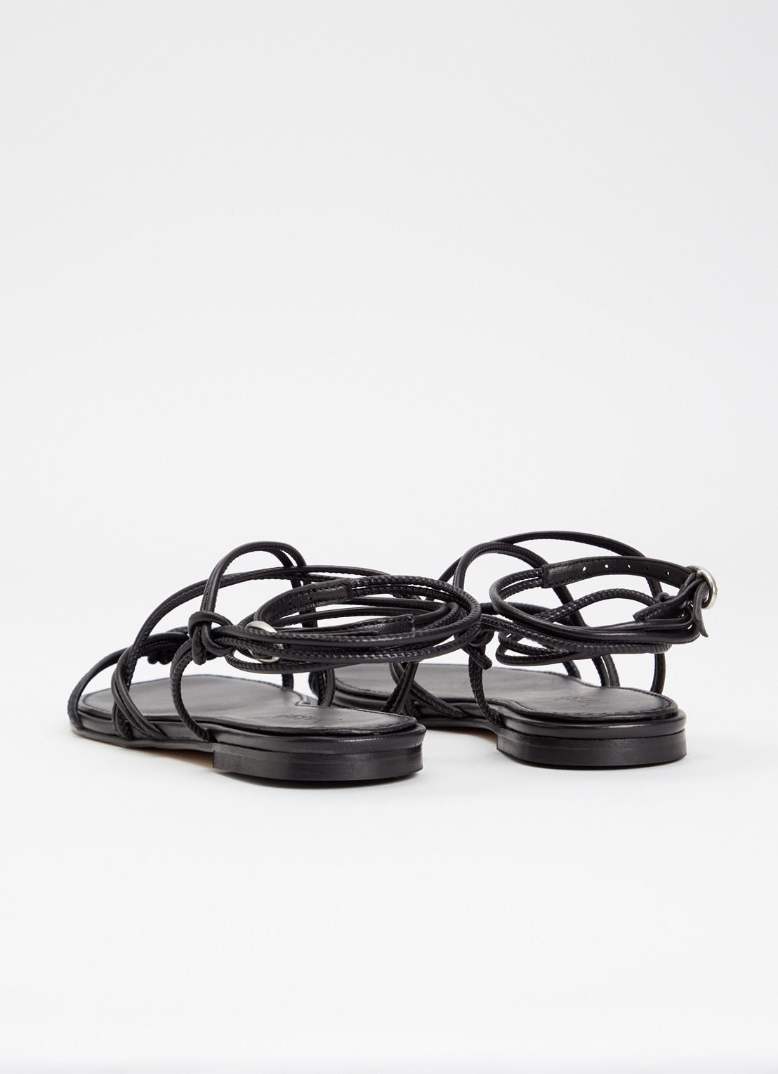 ba&sh Cegane sandaal van leer met metallic finish - achterkant 6 zwart