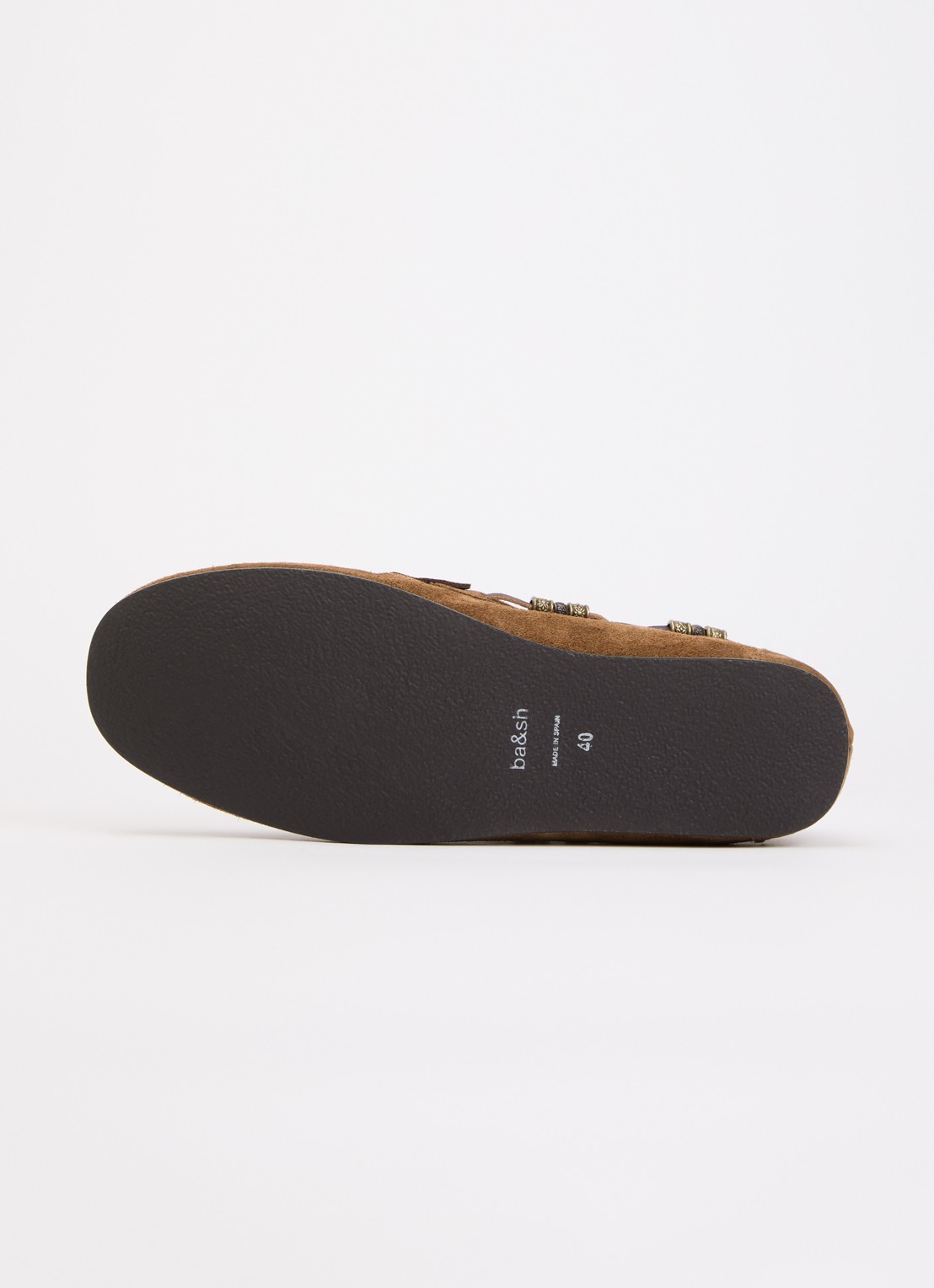 ba&sh Celodie mocassin van suède - detail 4 bruin