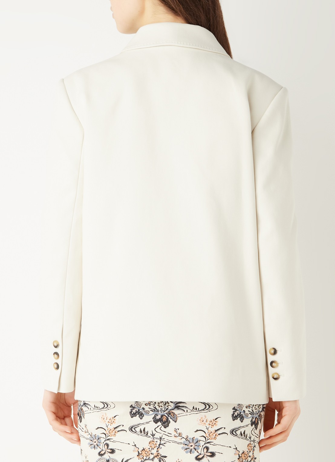 Ba&sh Cesar double-breasted blazer met paspelzakken - achterkant 4 creme